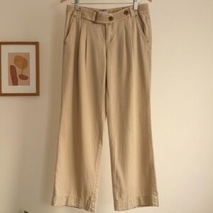 Guess| Los Angeles Women's Beige Wide-Leg Lightweight Pleated Pants Sz 28